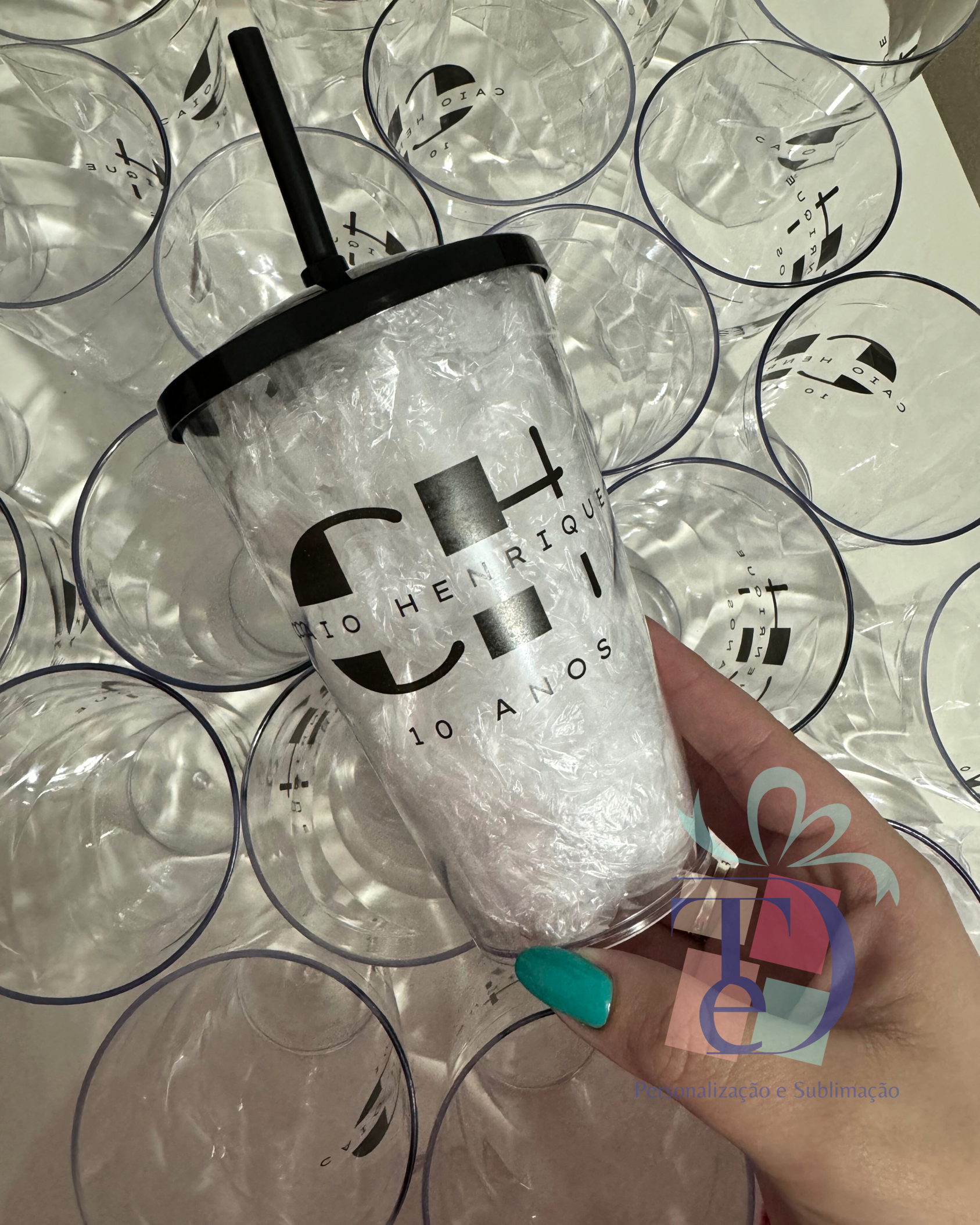 Copo Twister Cristal Com Tampa
